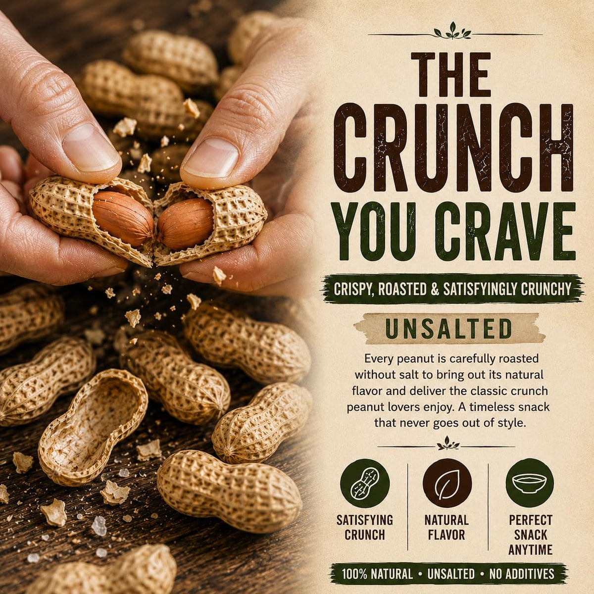 1 LB Unsalted Roasted Peanuts In Shell I1407