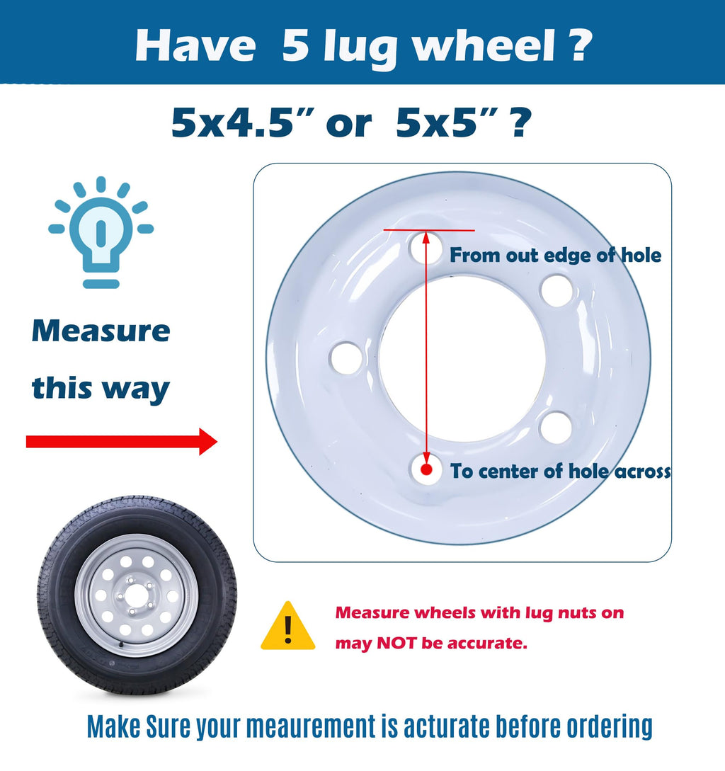 Trailer Tire Wheel ST205/75R15 8-Ply Silver Mod Rim T393