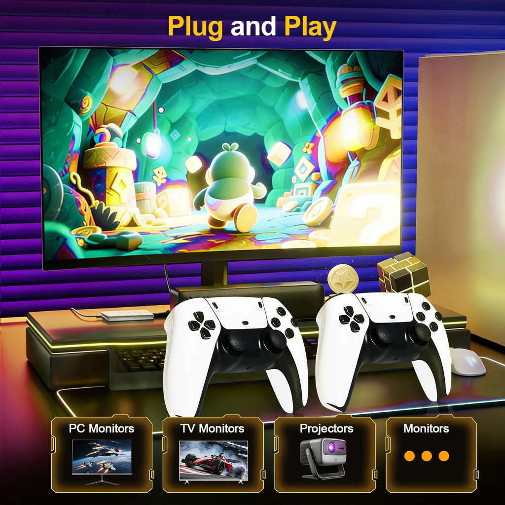 Retro Gaming Console Stick with Dual Wireless Controllers W8773