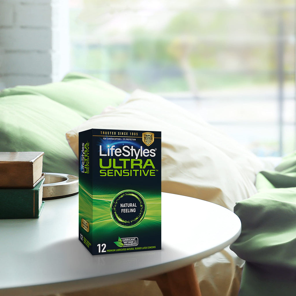 Ultra Sensitive Lubricated Latex Condoms, 12 Count C55555