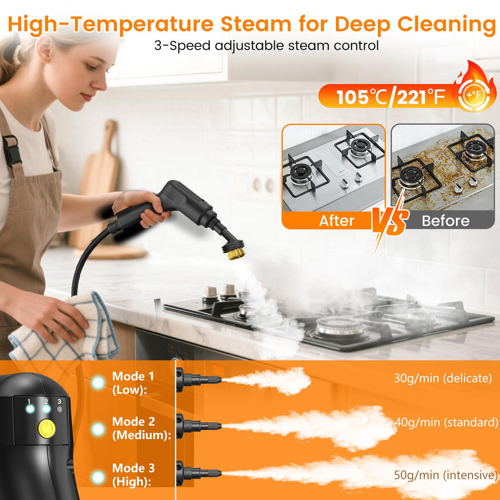 3-Level Handheld Steam Cleaner U3282