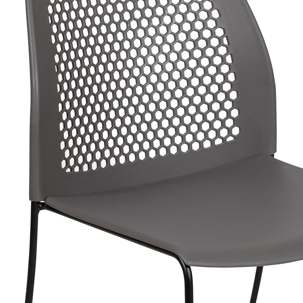 Gray Stack Chair with Air-Vent Back Y245147