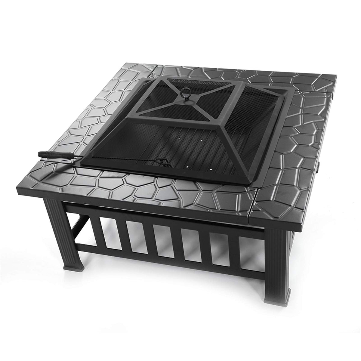 32 inch Black Wood Burning Steel Fire Pit I295
