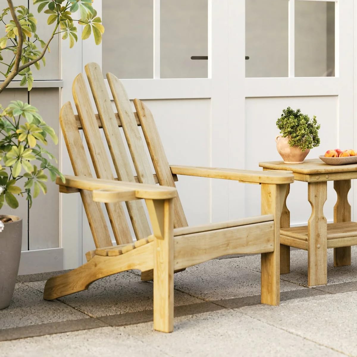 Heavy Duty Adirondack Chair Treated Pine 800 Lb Weight Capacity C530161