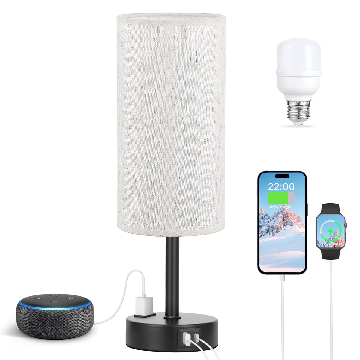 Turquoise Dimmable Touch Bedside Table Lamp P1939