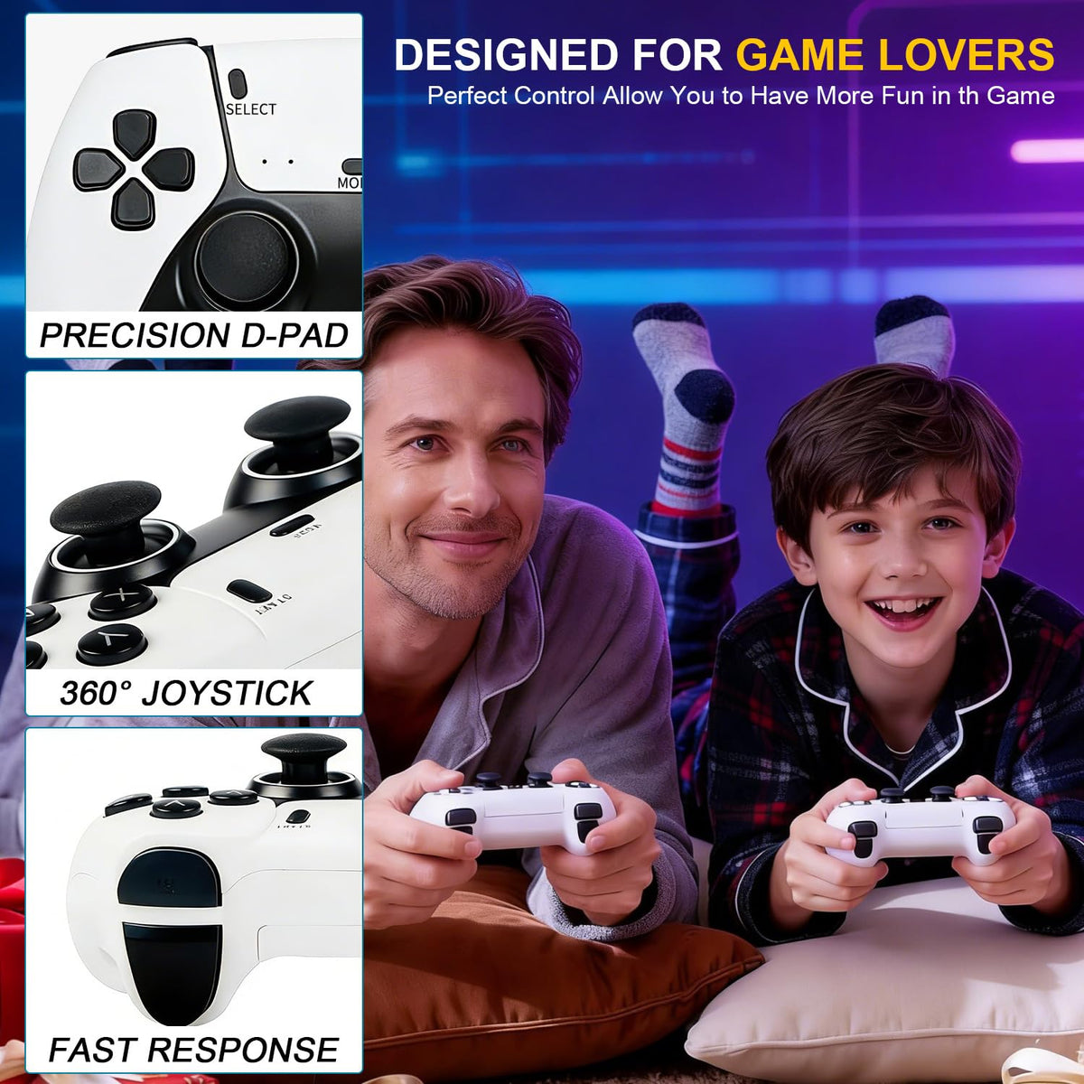 Retro Gaming Console Stick with Dual Wireless Controllers W8773