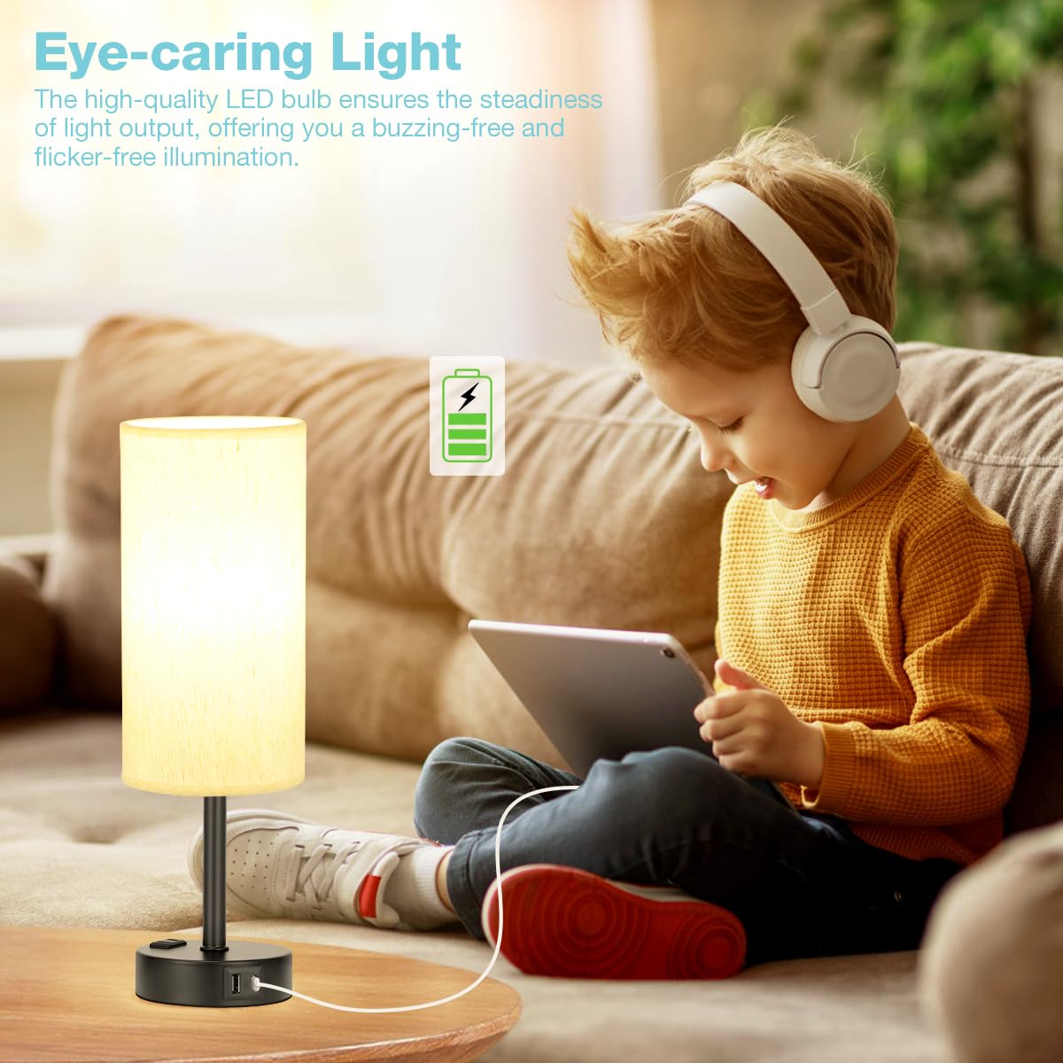 Turquoise Dimmable Touch Bedside Table Lamp P1939