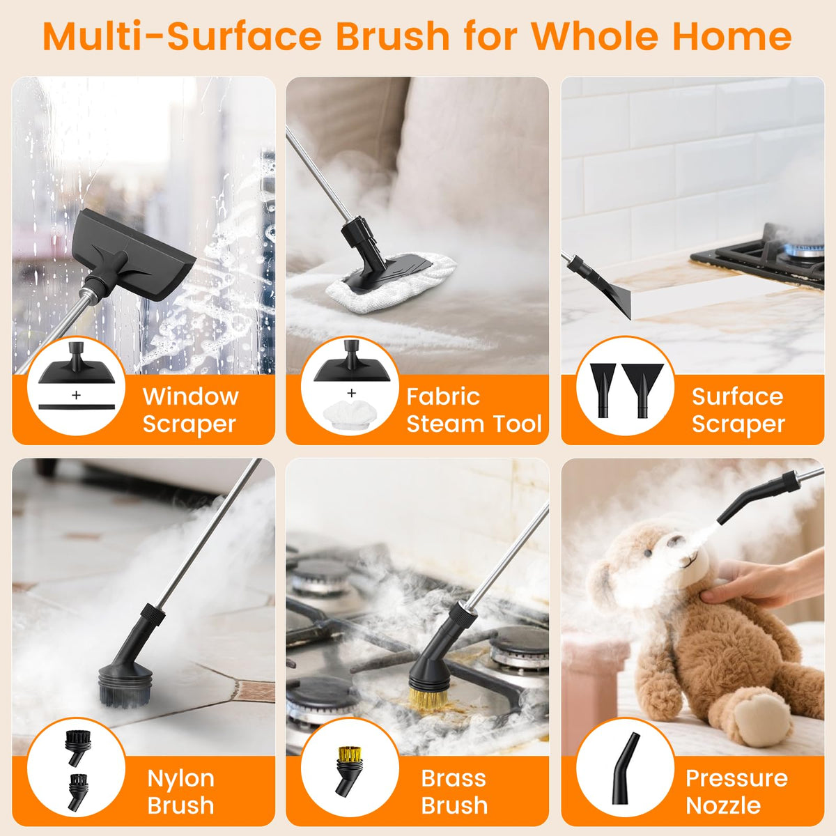 3-Level Handheld Steam Cleaner U3282