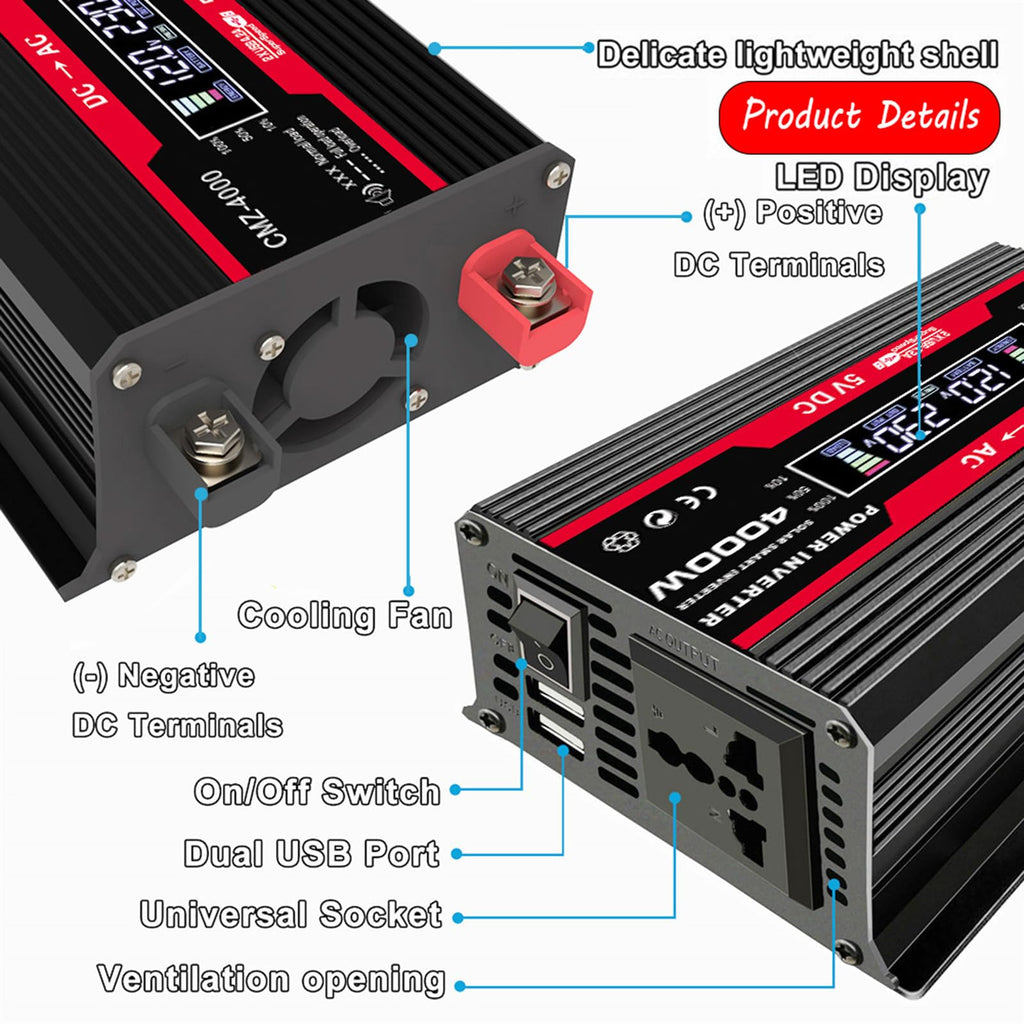 12V Off-Grid Solar Panel Kit with Inverter & Charge Controller A298