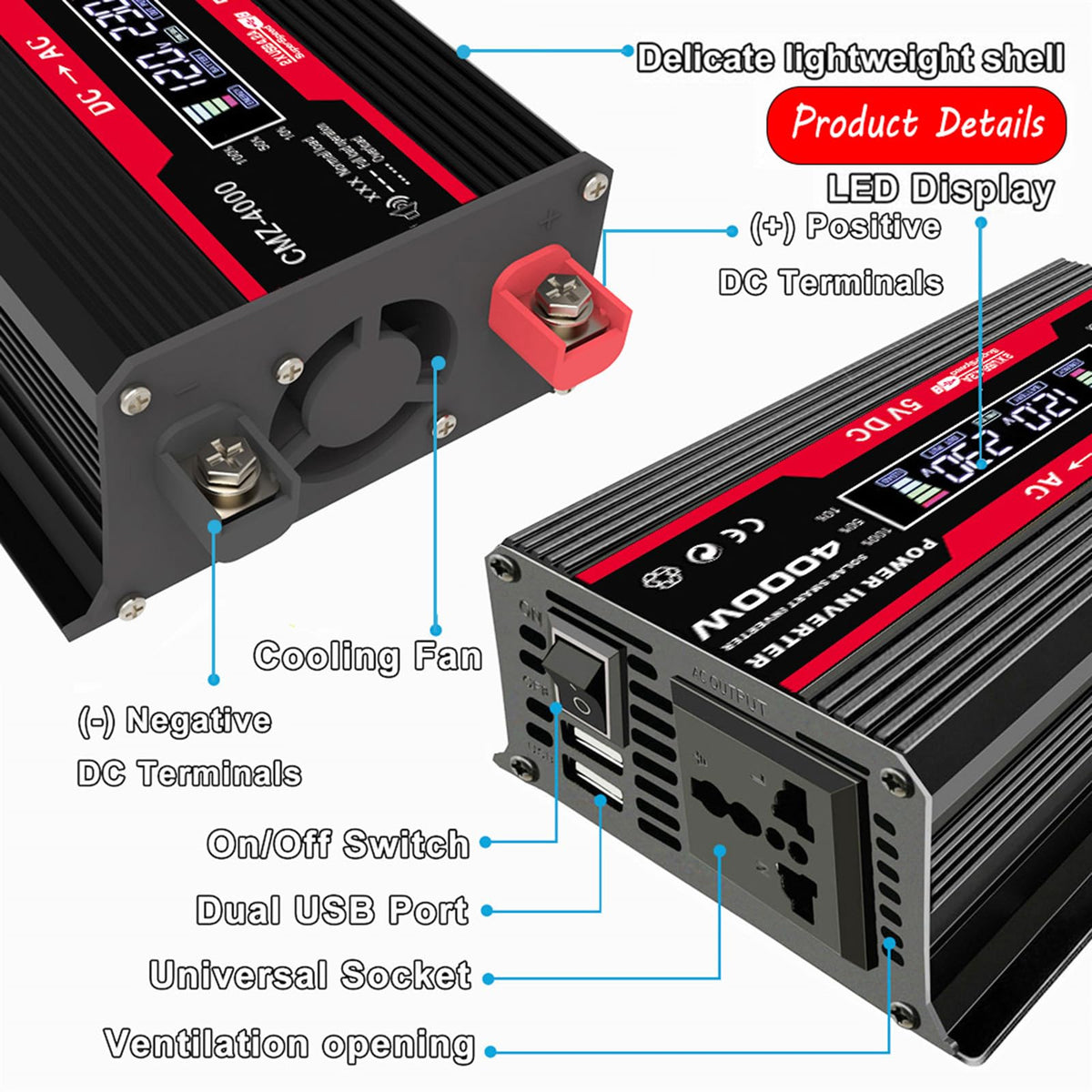 12V Off-Grid Solar Panel Kit with Inverter & Charge Controller A298