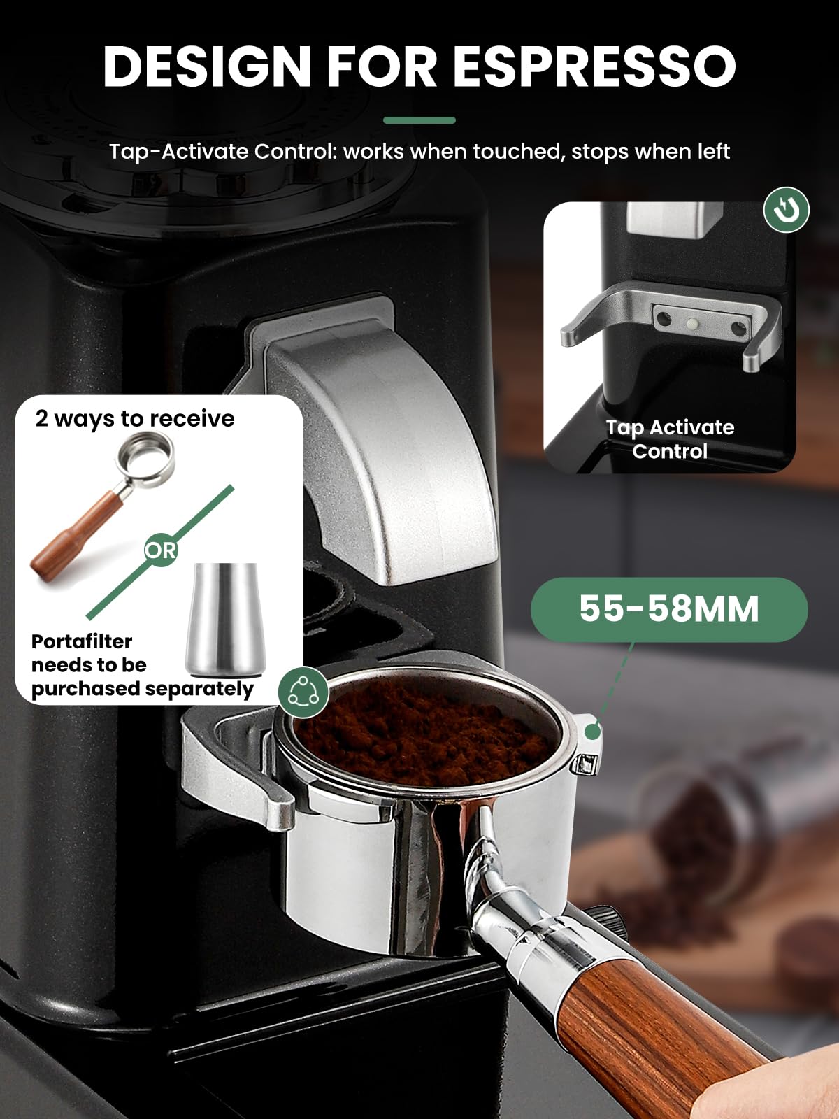 60mm Flat Burr Coffee Grinder R61719