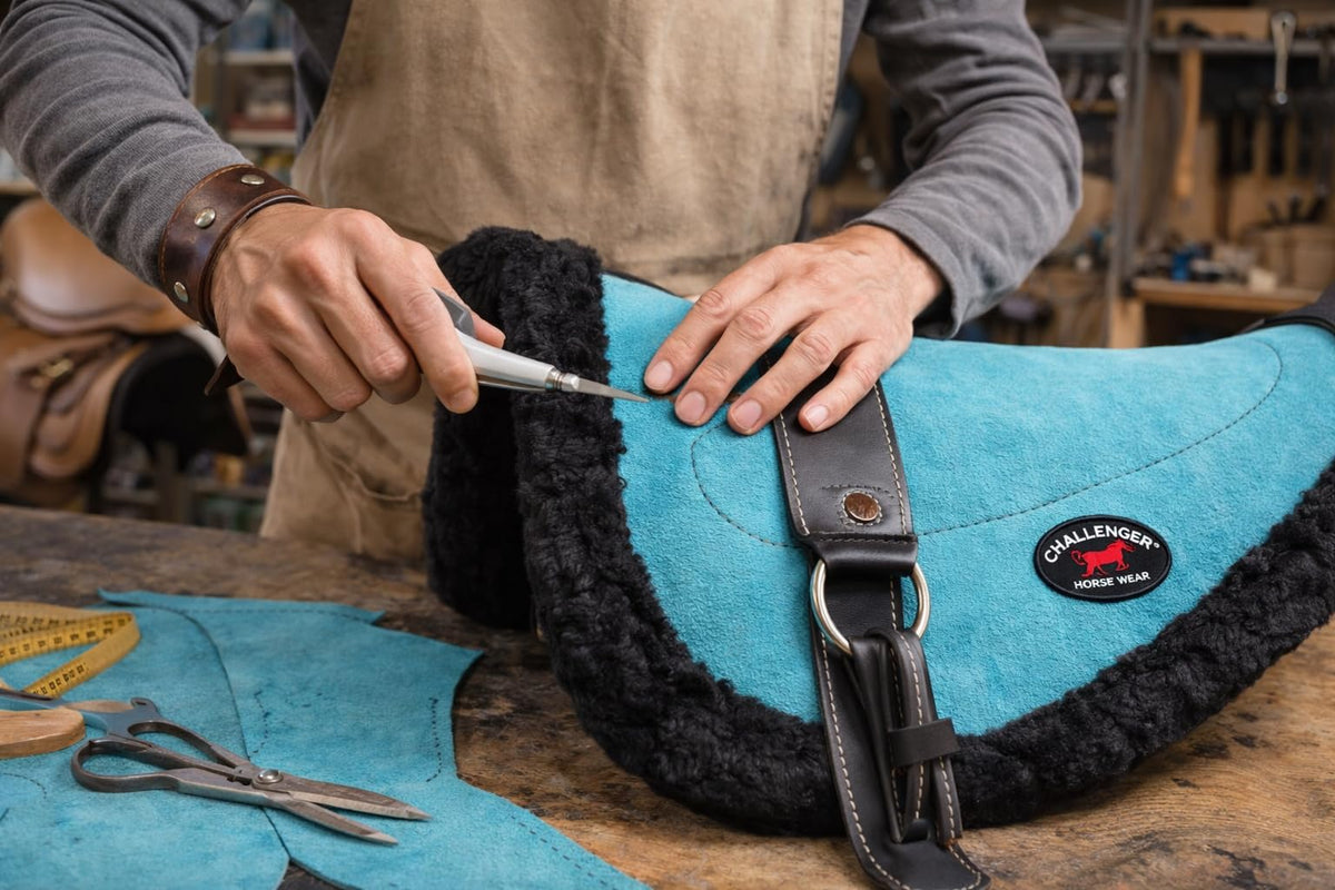 Turquoise Suede Leather Western Saddle Pad with Stirrups E902