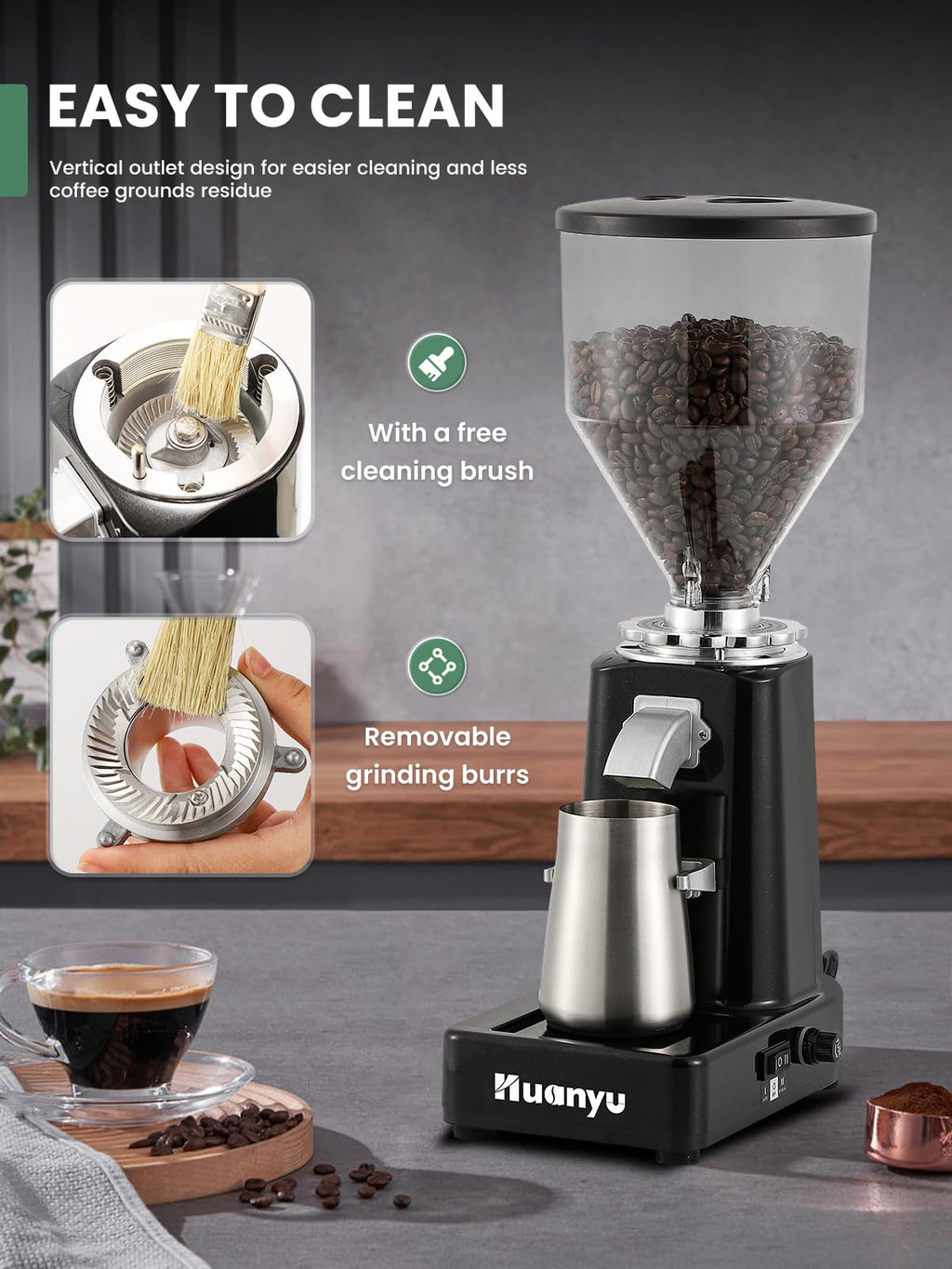 60mm Flat Burr Coffee Grinder R61719