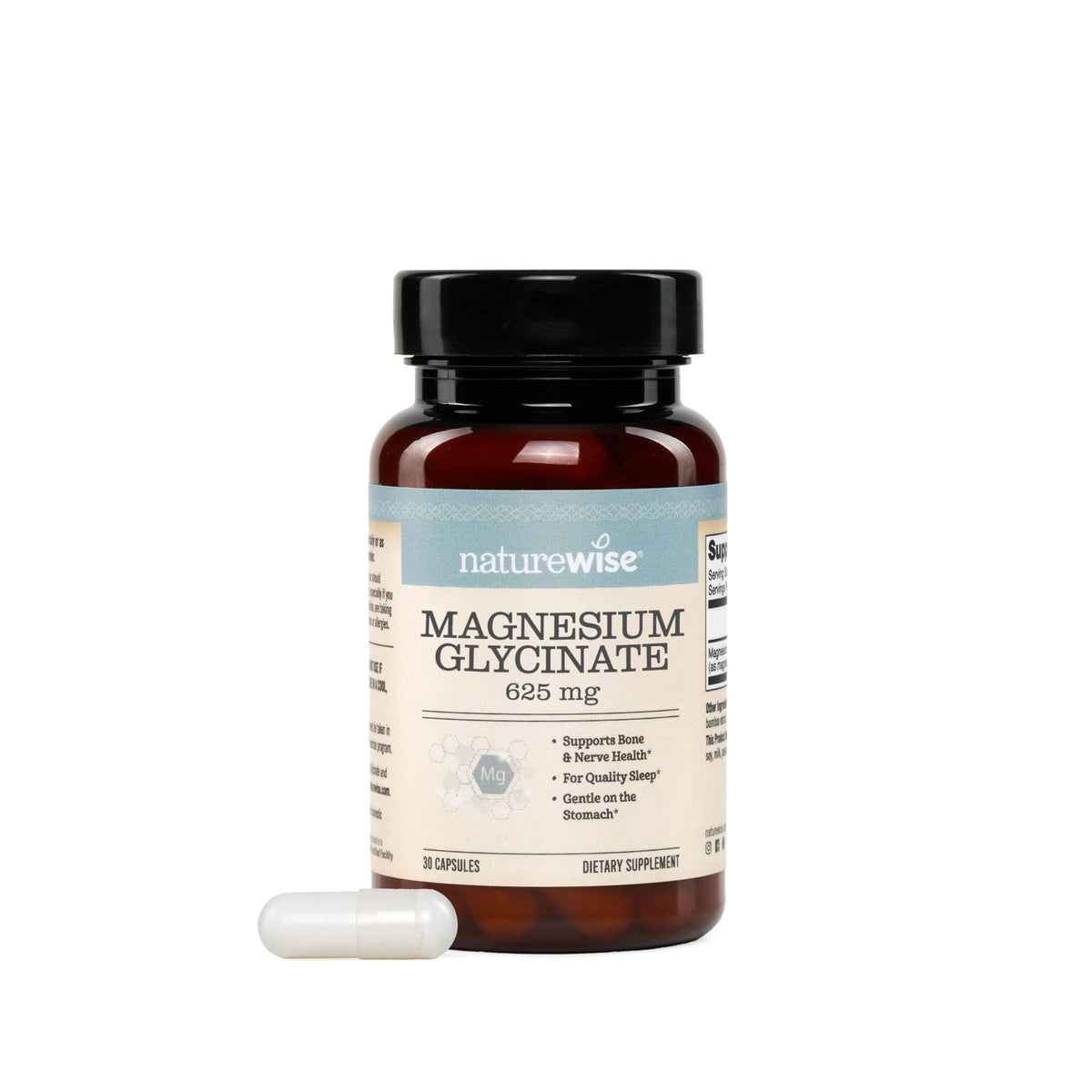 Magnesium Glycinate 625 mg Vegan 30 Capsules V527862