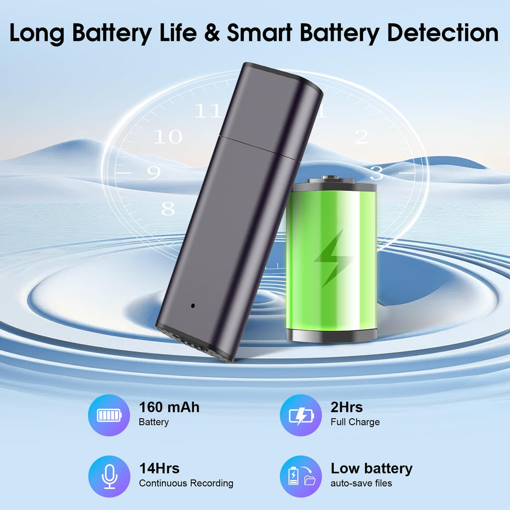64GB Voice Activated Digital Voice Recorder with Noise Reduction H122415