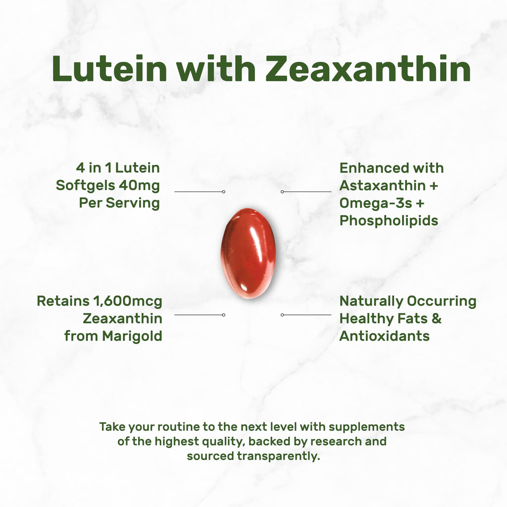 Lutein and Zeaxanthin 40mg 300 Softgels C33600