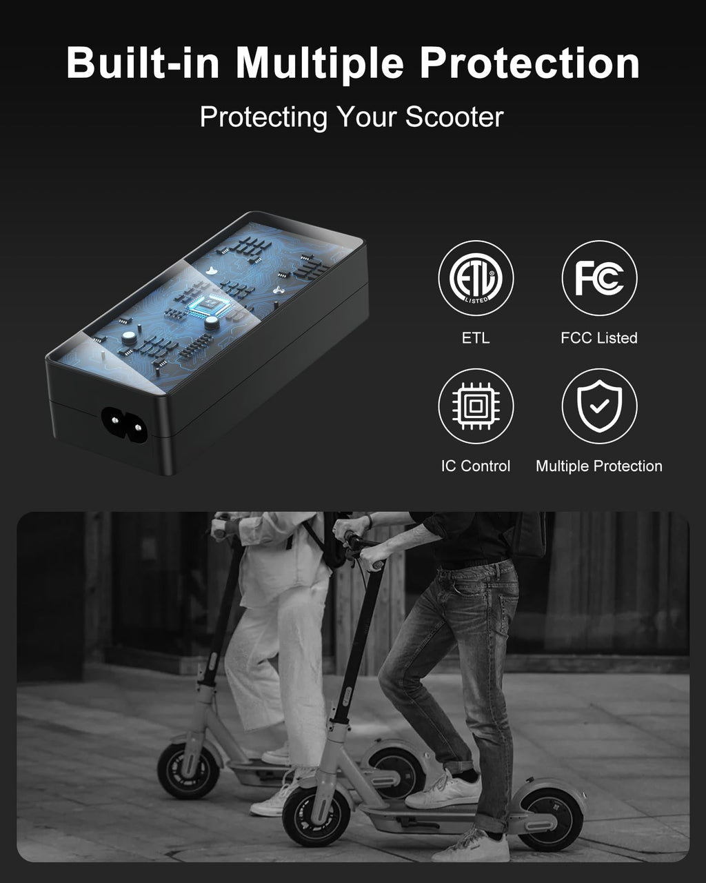 42V Replacement Electric Scooter Charger for 36V Lithium Battery S79075