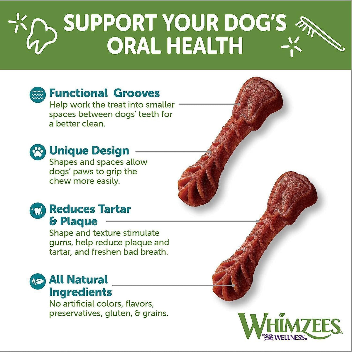 Natural Grain-Free Dental Dog Treats Variety Pack S1457