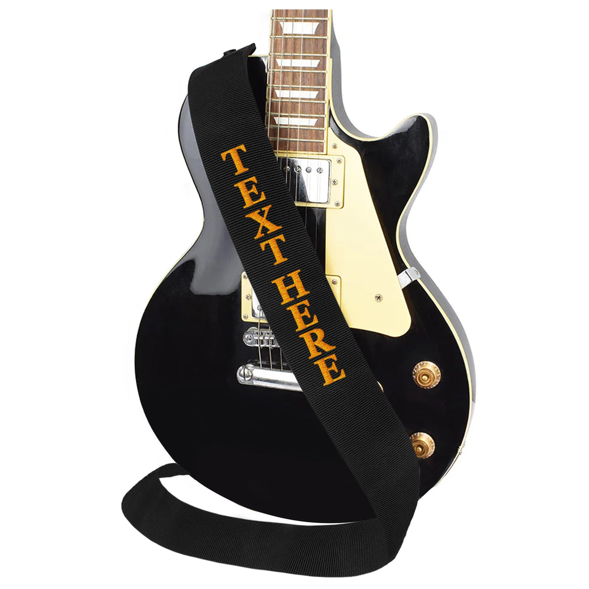 Black 3" Embroidered Guitar Strap E42838