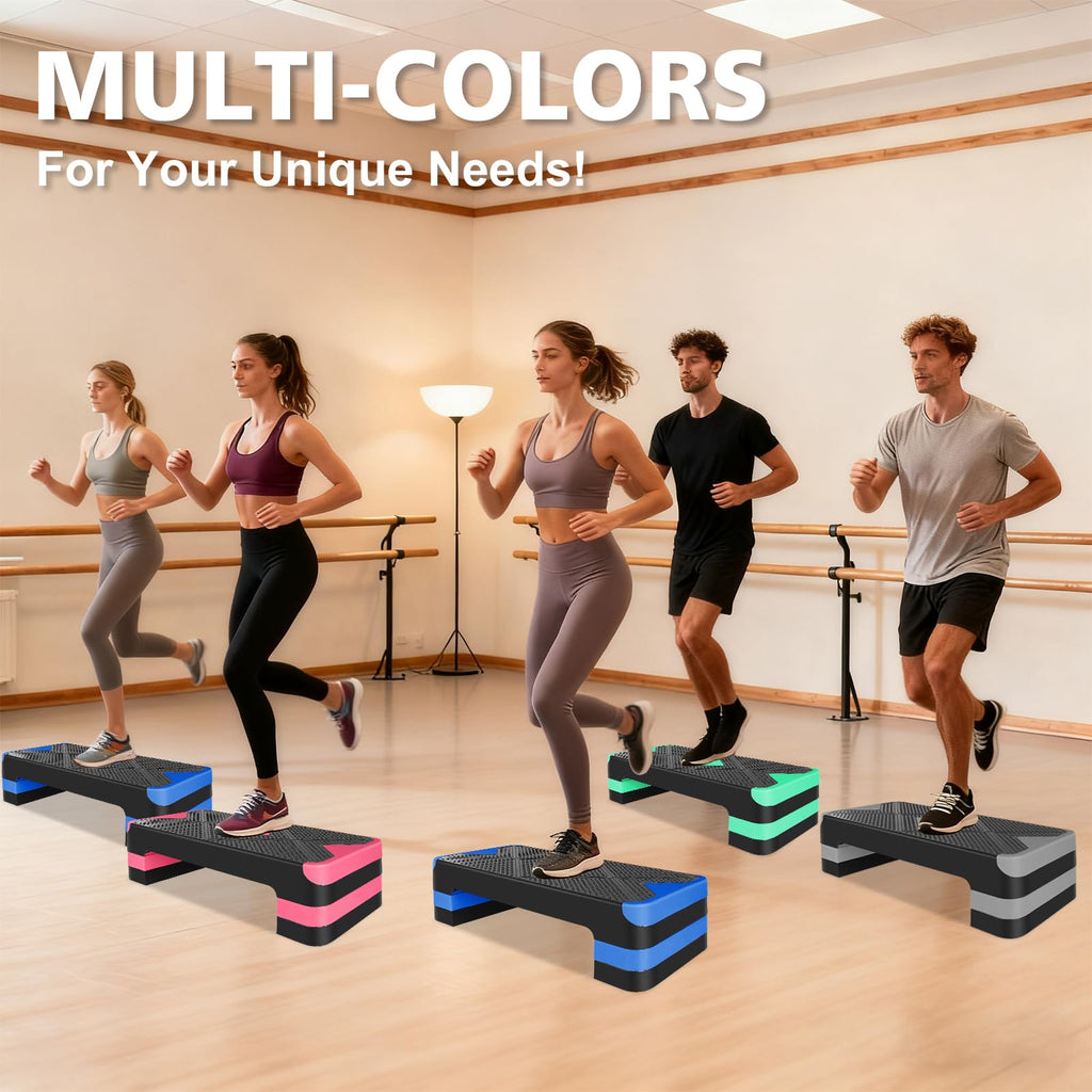 27" Adjustable Aerobic Step Platform with 4 Risers K9608