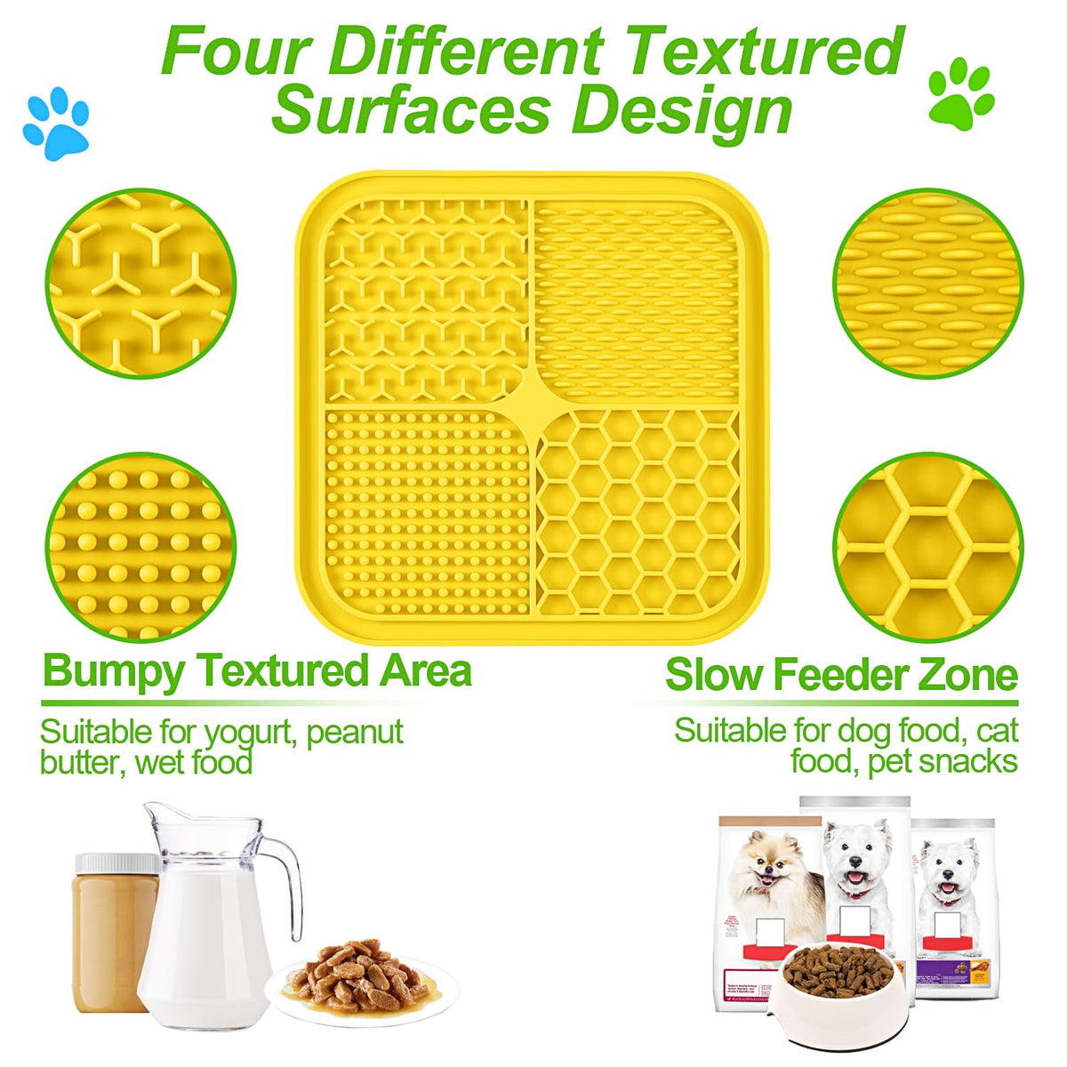 3PCS Lick Mat for Dogs and Cats with Suction Cups H58588