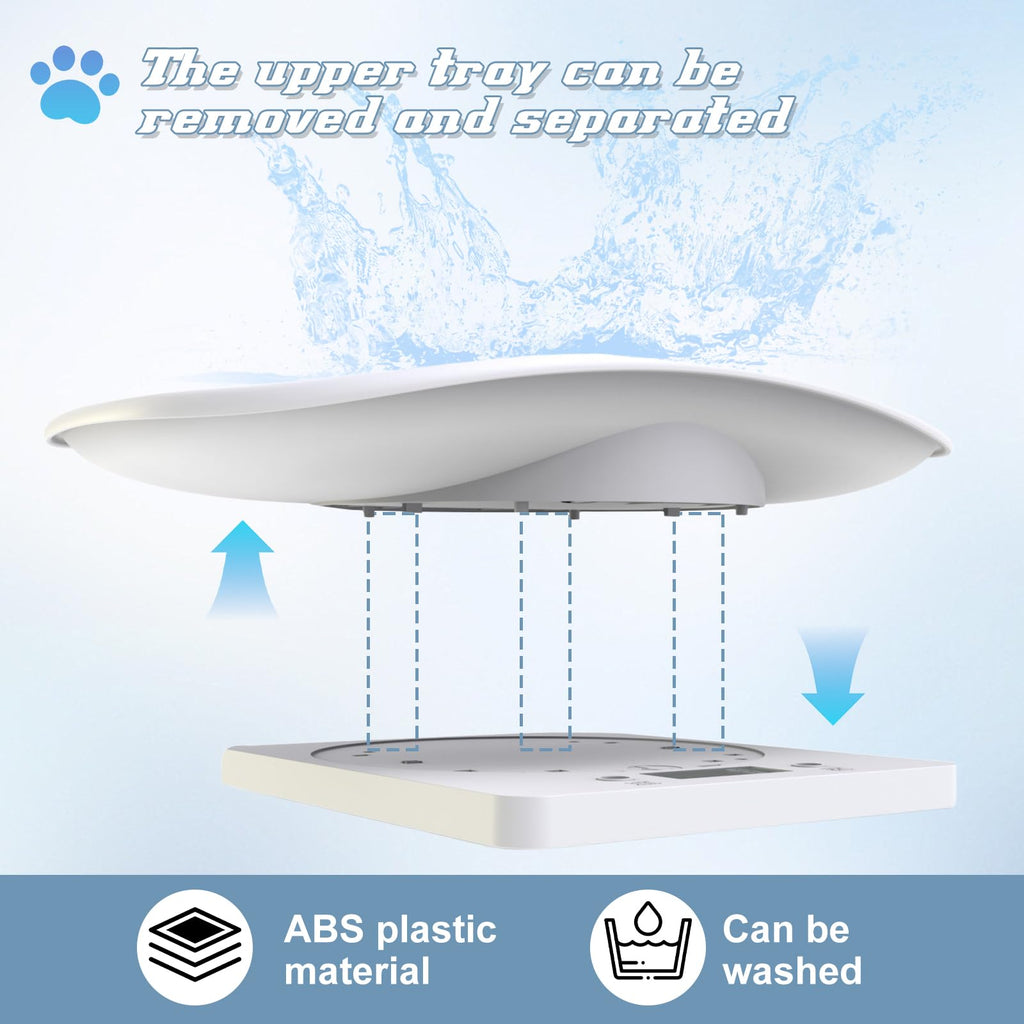 Digital Pet Scale for Small Animal, LED Display, Measures Up to 15kg, White W105