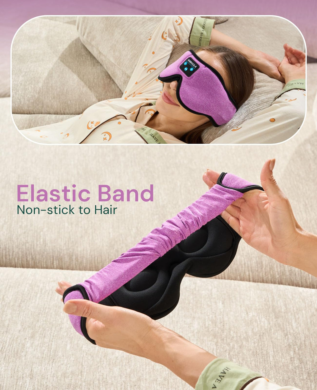 Bluetooth Sleep Mask with Blackout Eye Mask W787