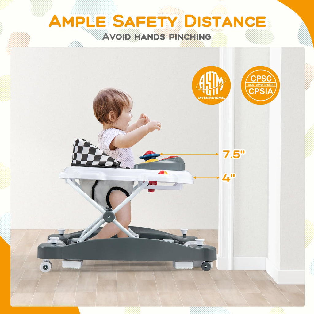 Foldable Adjustable Baby Walker with Wheels Z431
