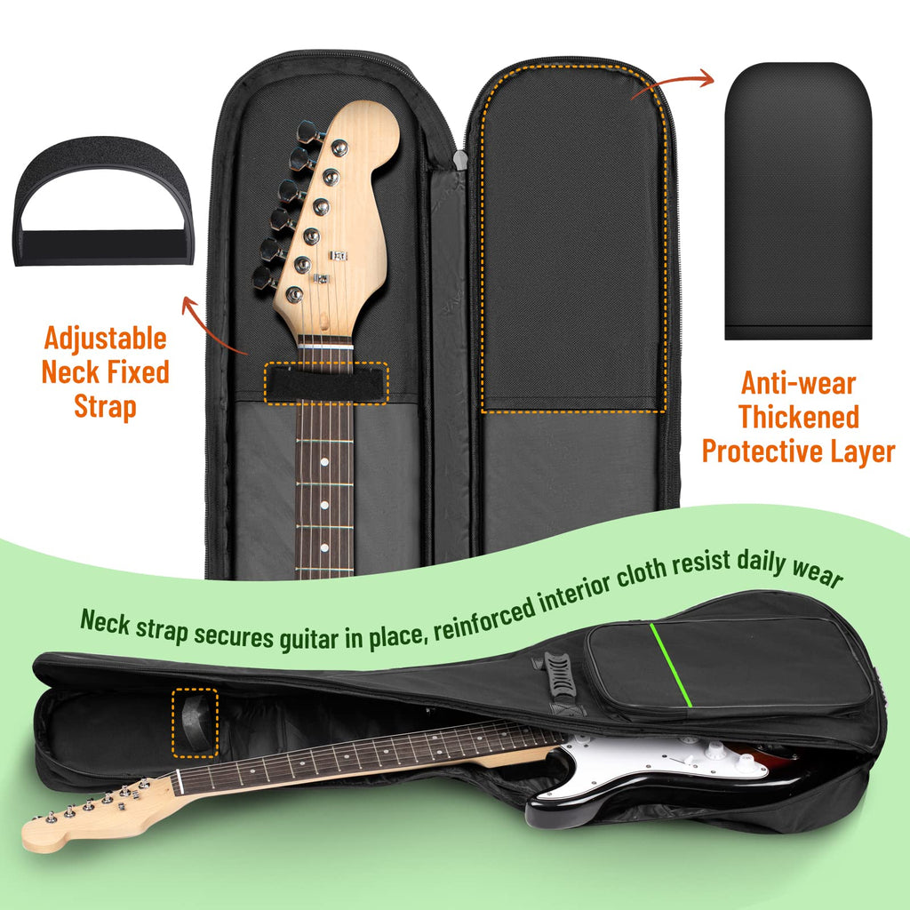 Electric Guitar Bag 0.3in Padded Green B990