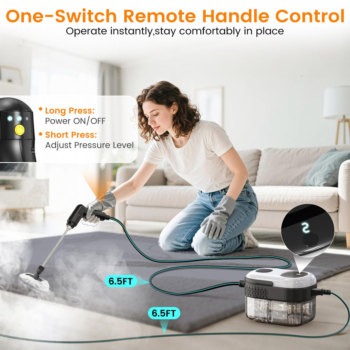 3-Level Handheld Steam Cleaner U3282