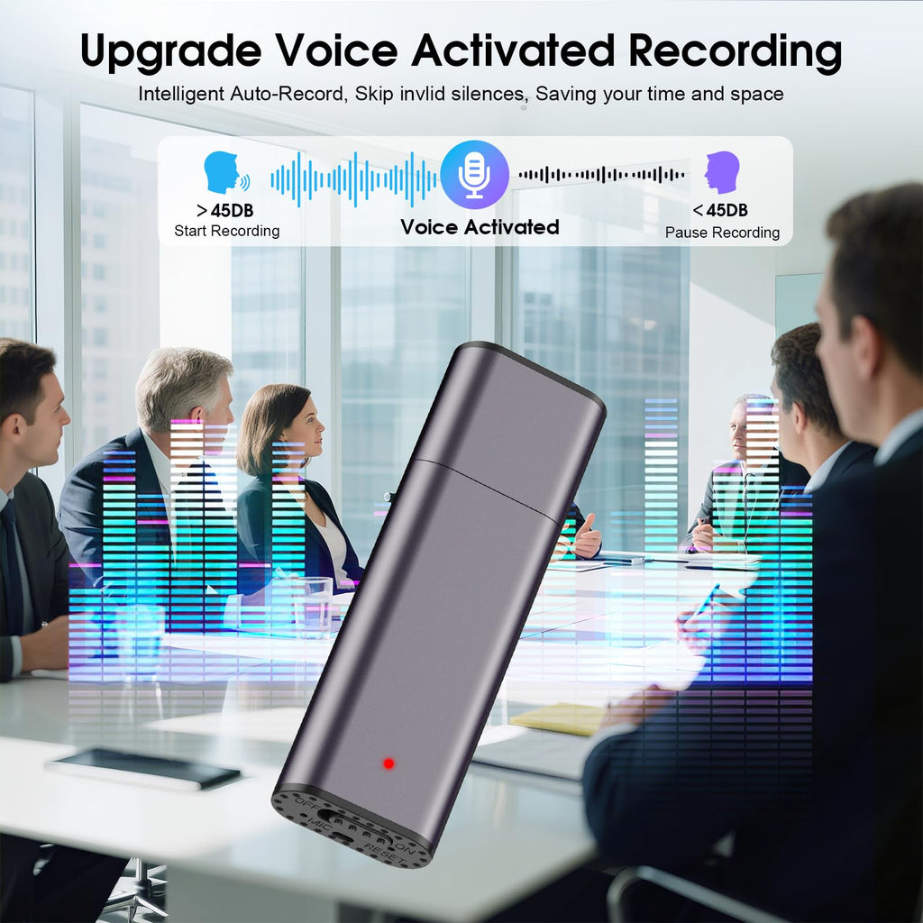 64GB Voice Activated Digital Voice Recorder with Noise Reduction H122415