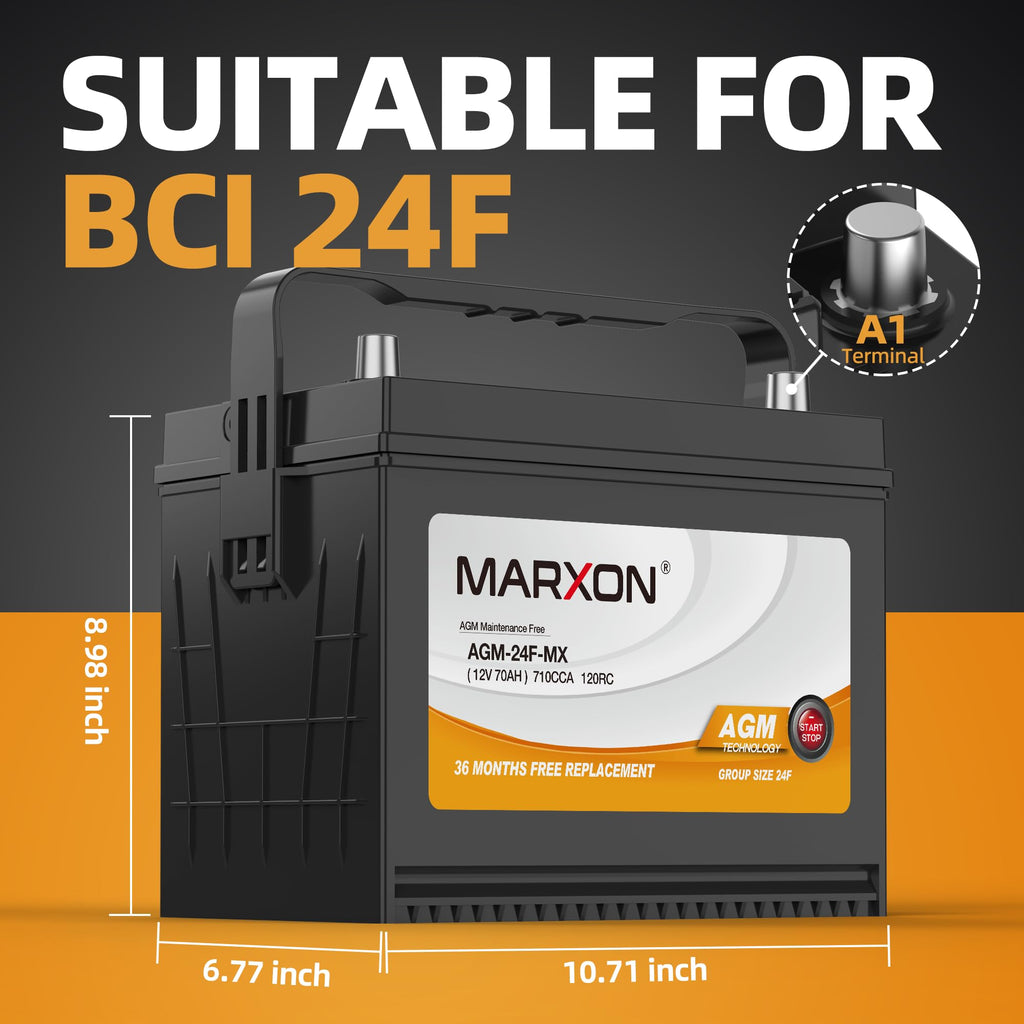 24F 12v 70AH 710CCA AGM Car Battery B238