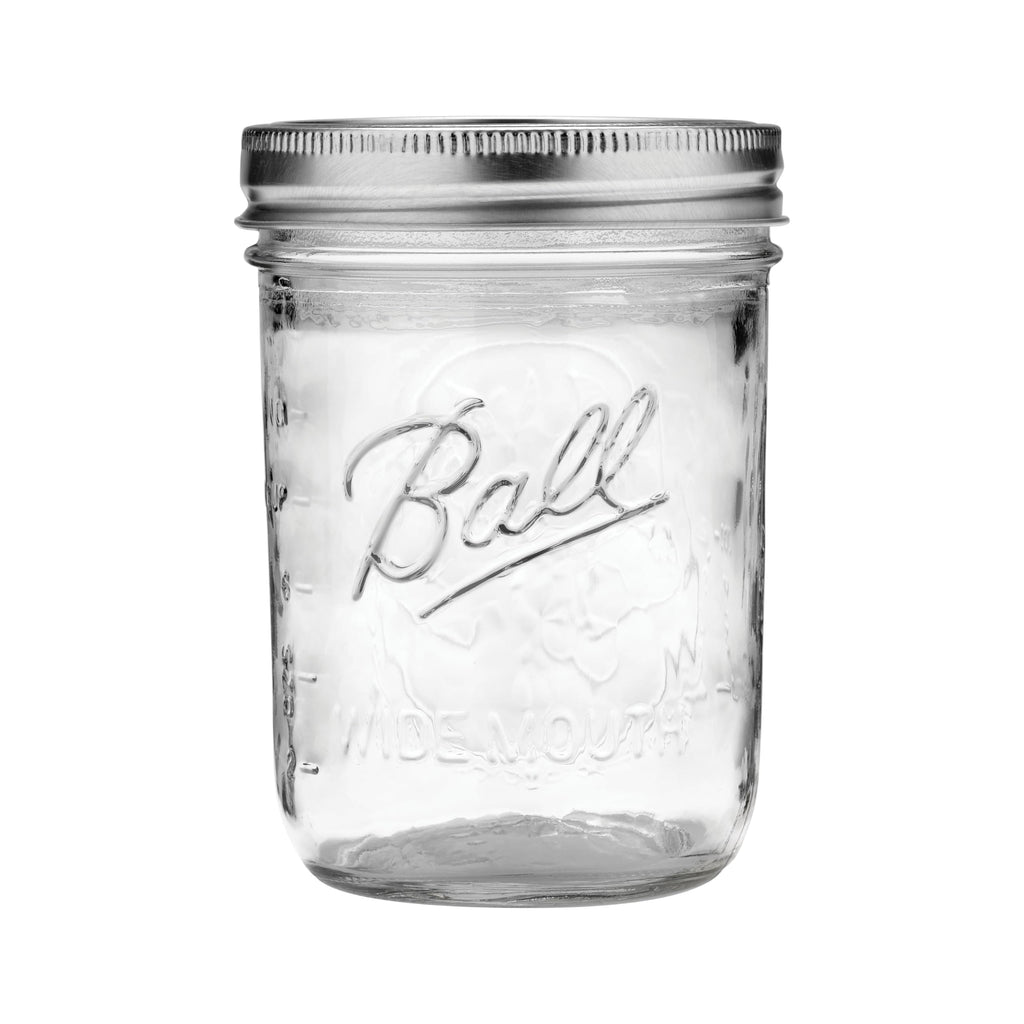 Wide Mouth Pint Jars with Lids and Bands, 16 oz, Set of 12 K9139