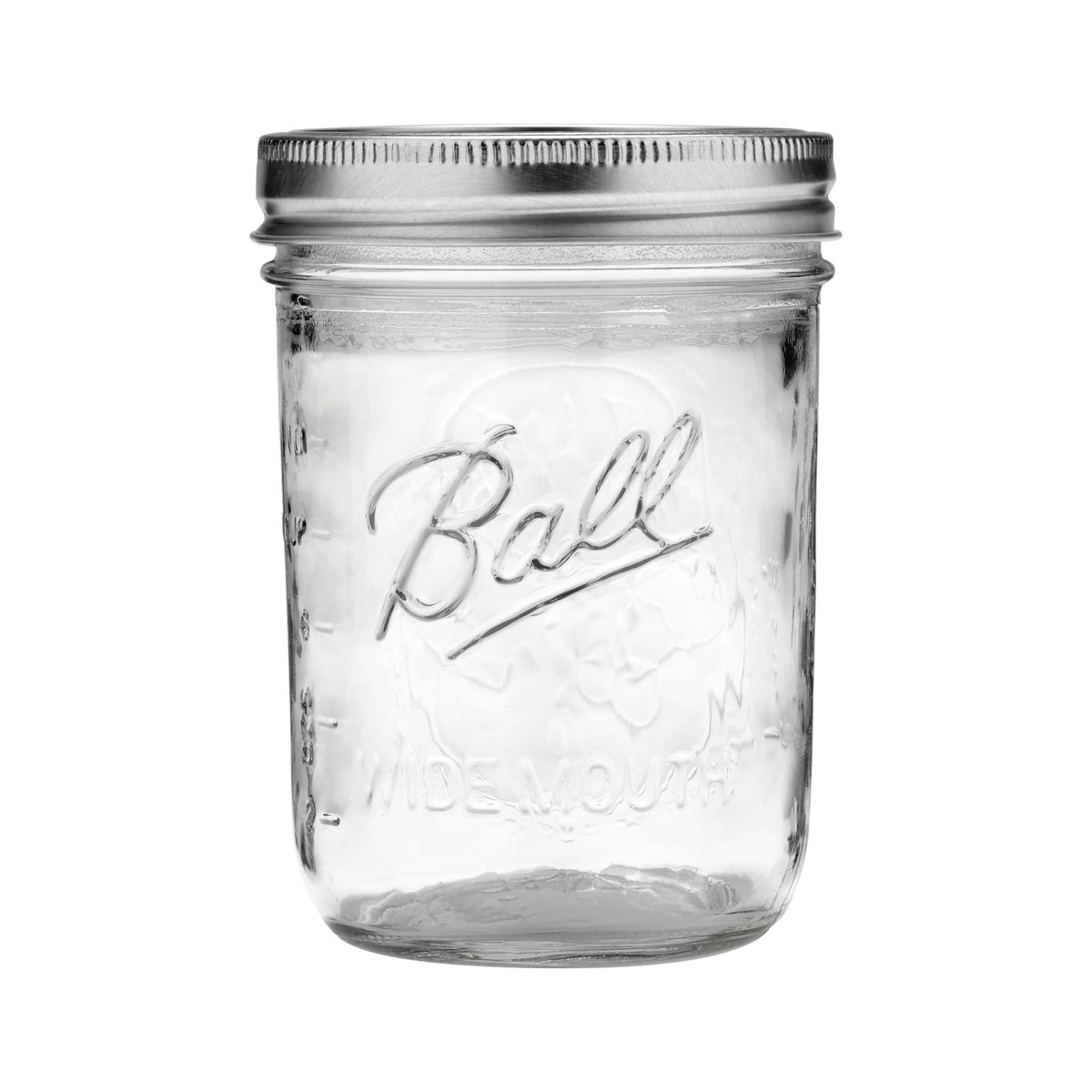 Wide Mouth Pint Jars with Lids and Bands, 16 oz, Set of 12 K9139