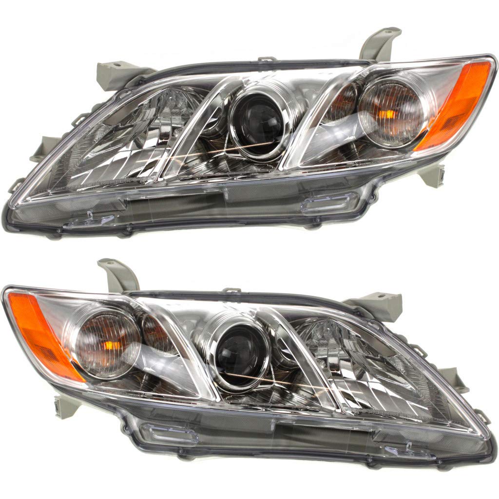 Toyota Camry 2007-2009 Headlight Assembly Pair Driver and Passenger Side CAPA Certified B416636