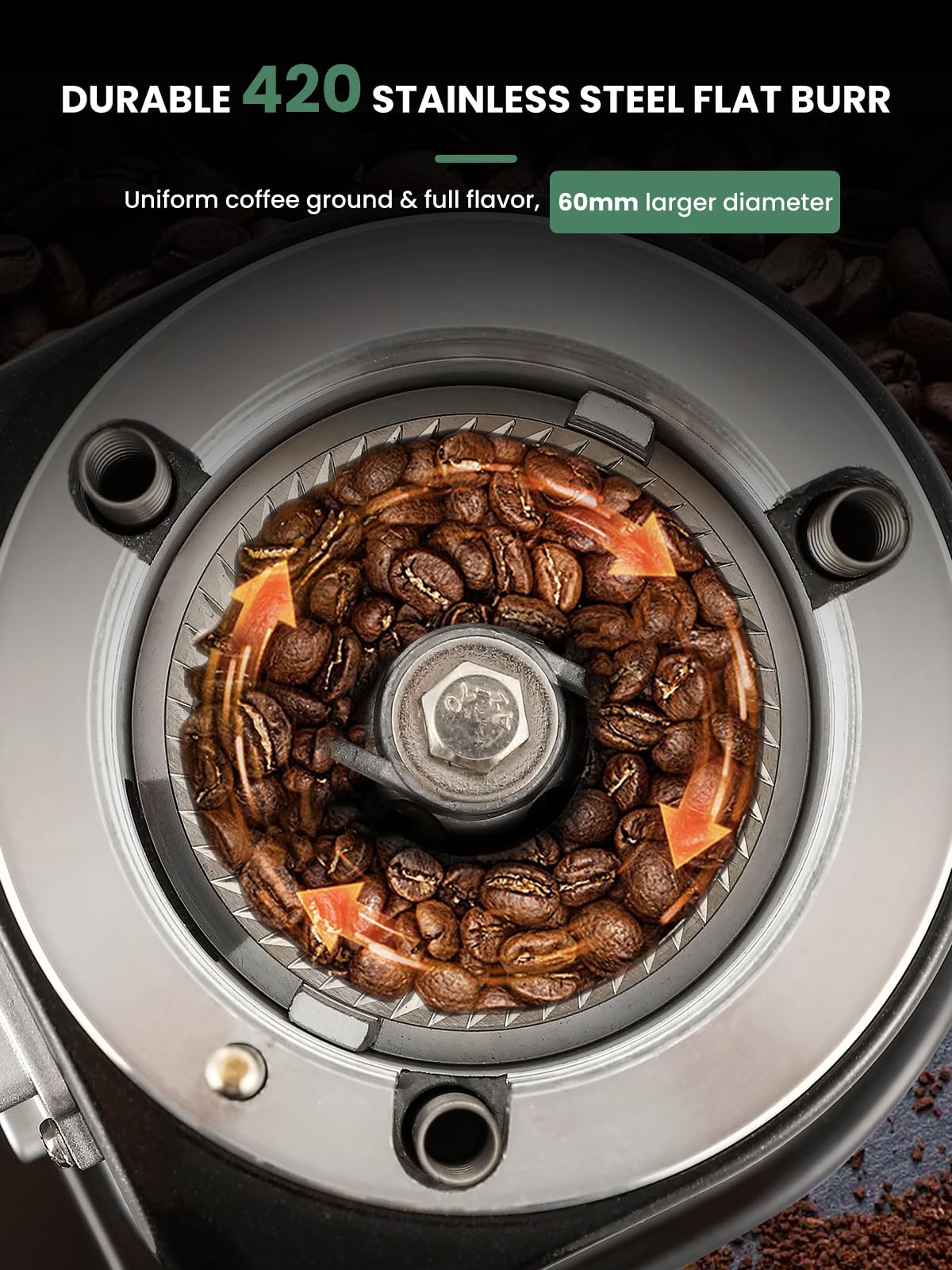 60mm Flat Burr Coffee Grinder R61719