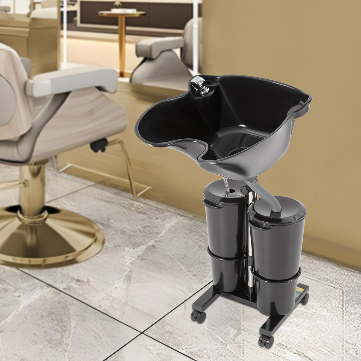Portable Plastic Shampoo Bowl with Electric Pump K7179