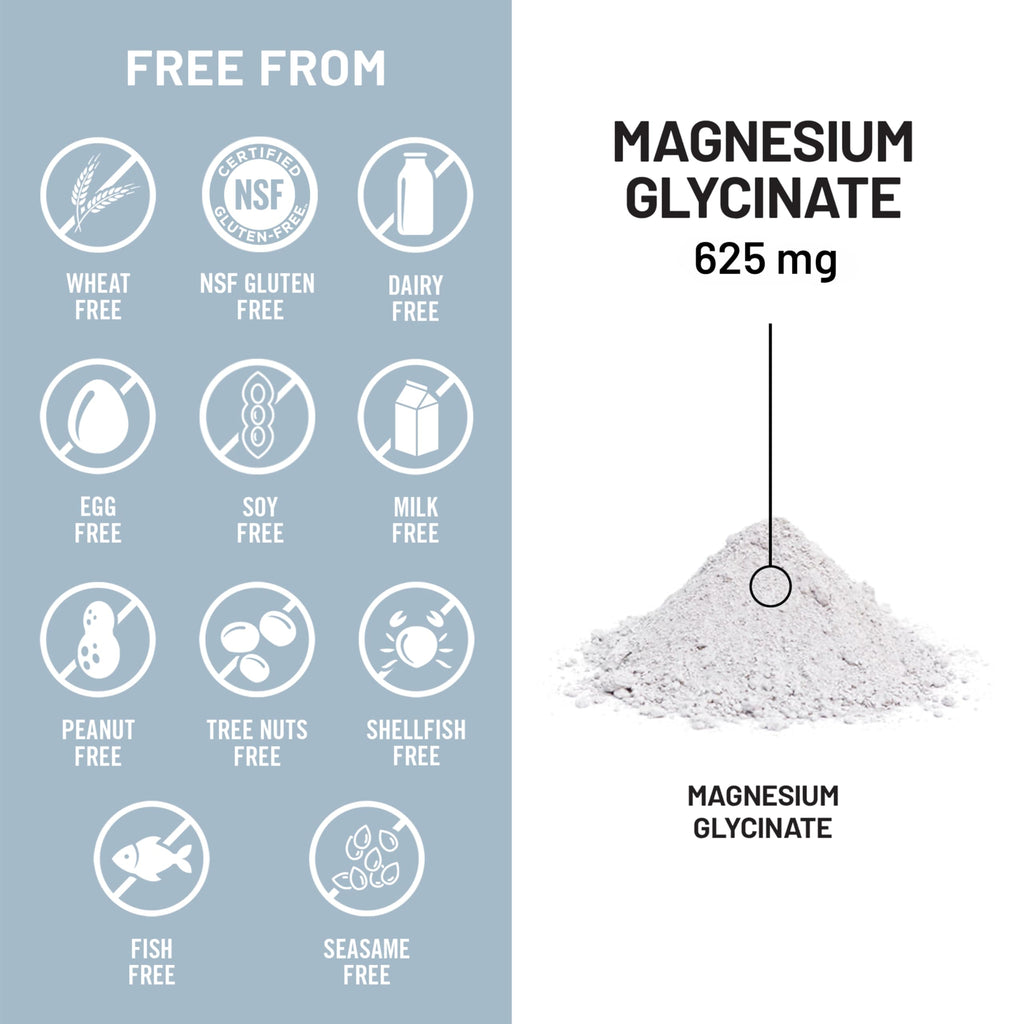 Magnesium Glycinate 625 mg Vegan 30 Capsules V527862