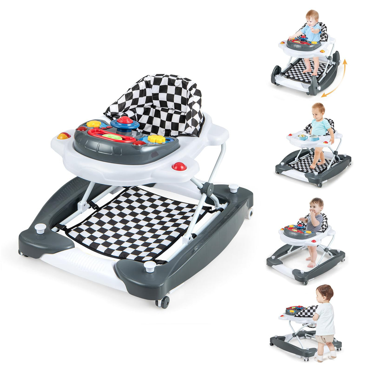 Foldable Adjustable Baby Walker with Wheels Z431