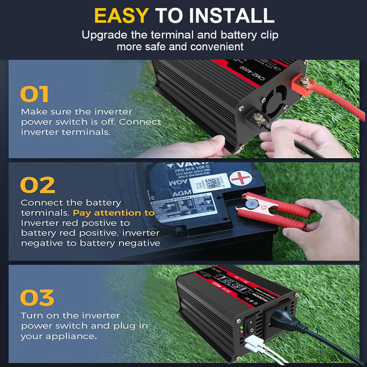 12V Off-Grid Solar Panel Kit with Inverter & Charge Controller A298