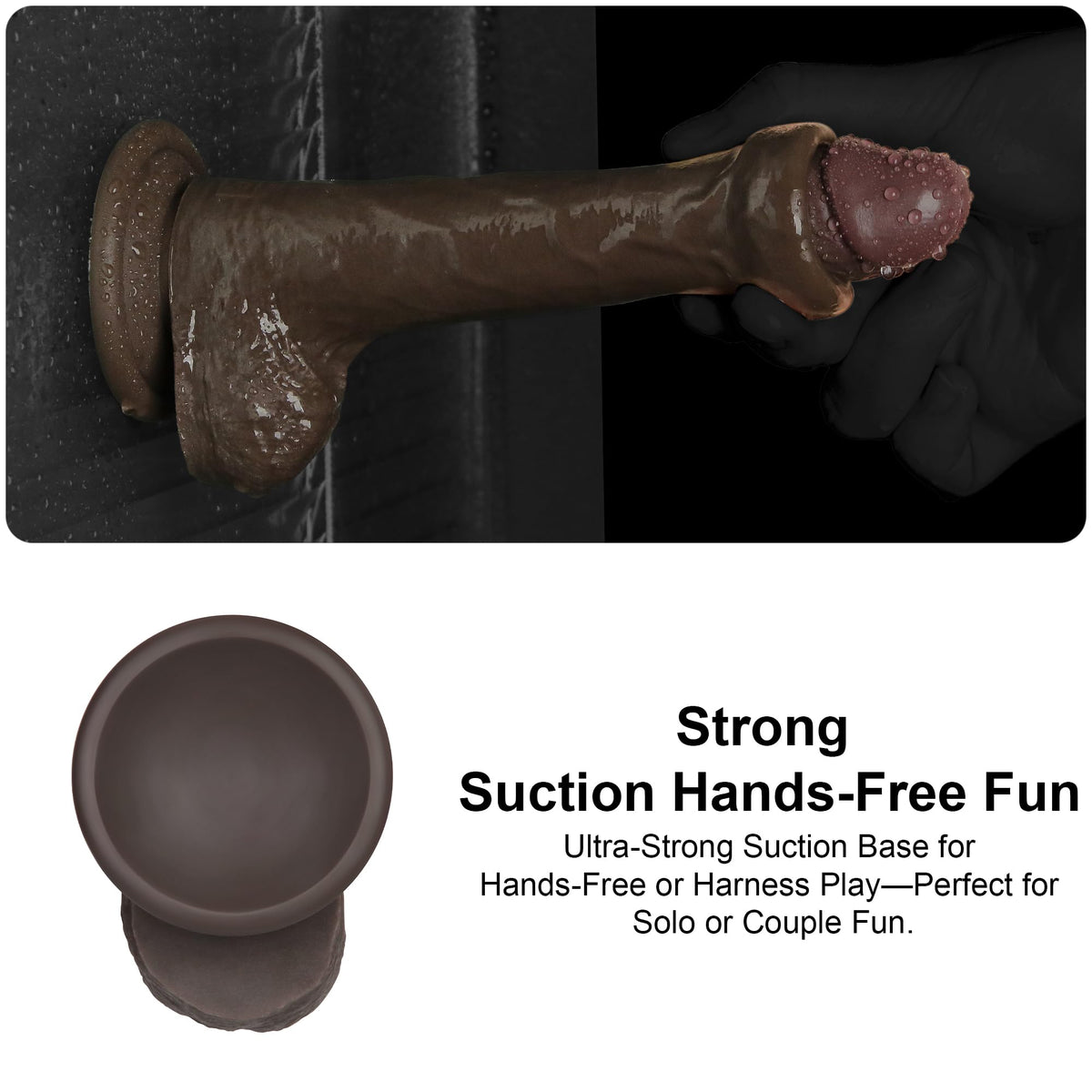 Black 7.5 Inch Dual Density Silicone Dildo D249267