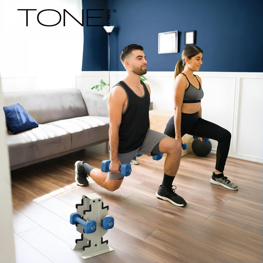 Neoprene Dumbbell Set with Storage Rack N66427