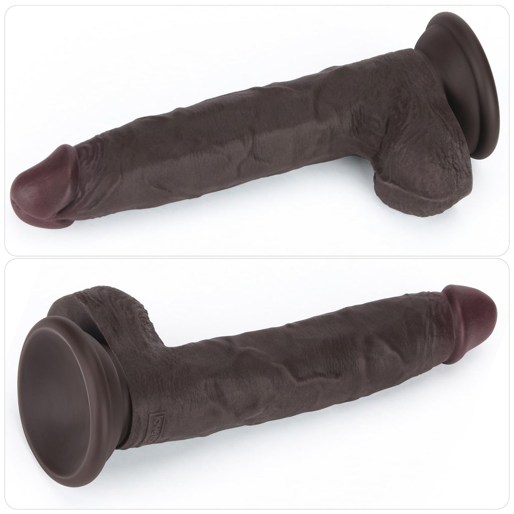 Black 7.5 Inch Dual Density Silicone Dildo D249267