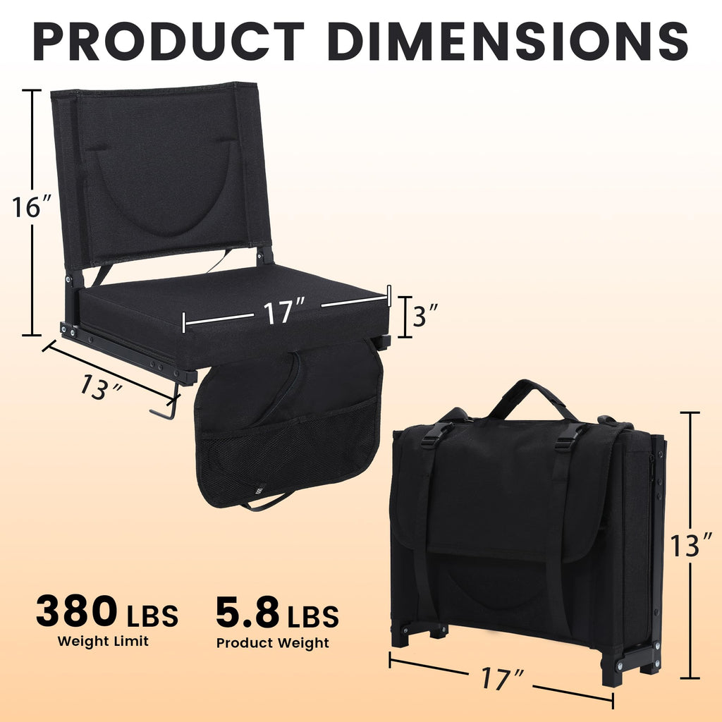 Heated Stadium Seats with Backrest and Cushion X981852