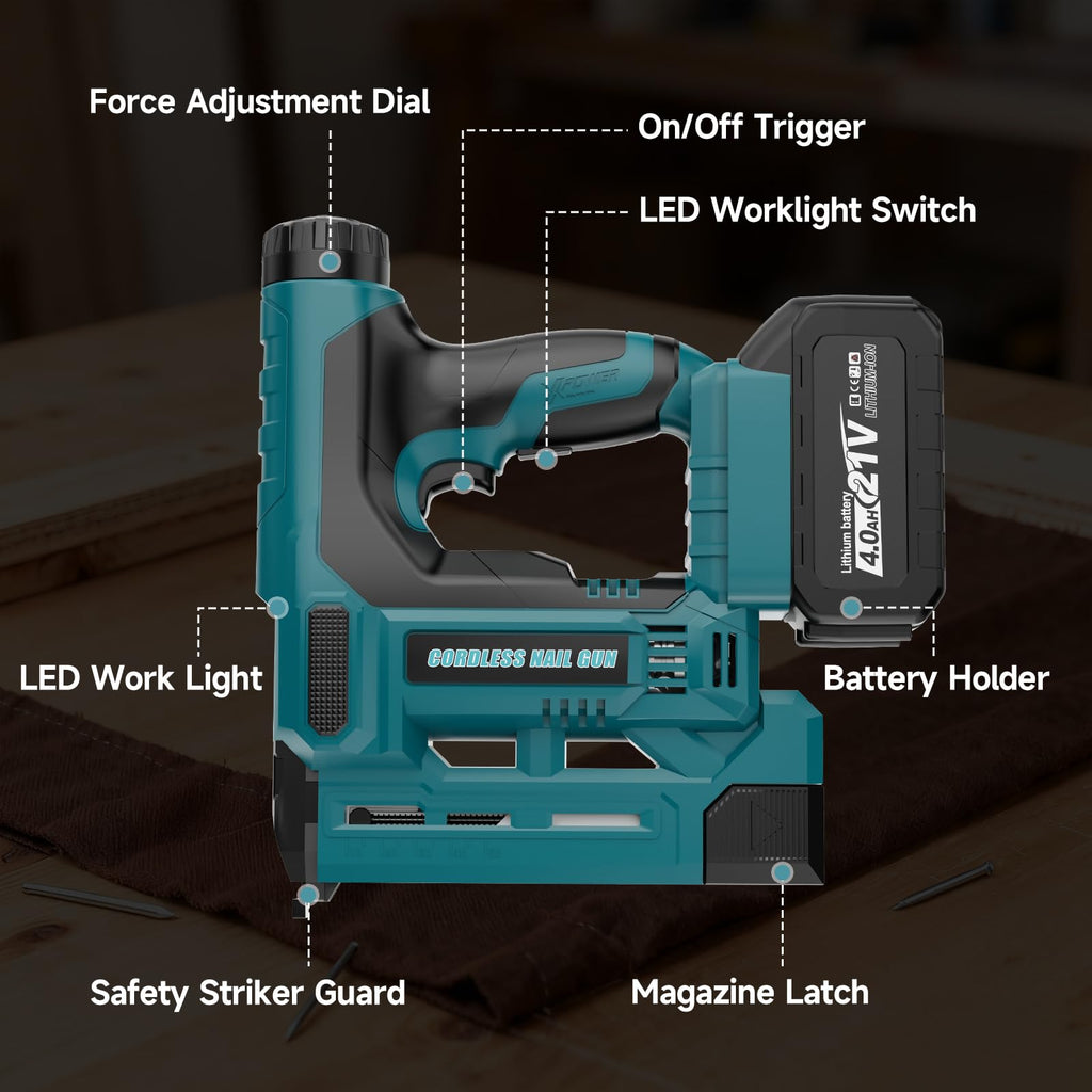 18 Gauge 2 in 1 Cordless Brad Nailer & Staple Gun Z856965