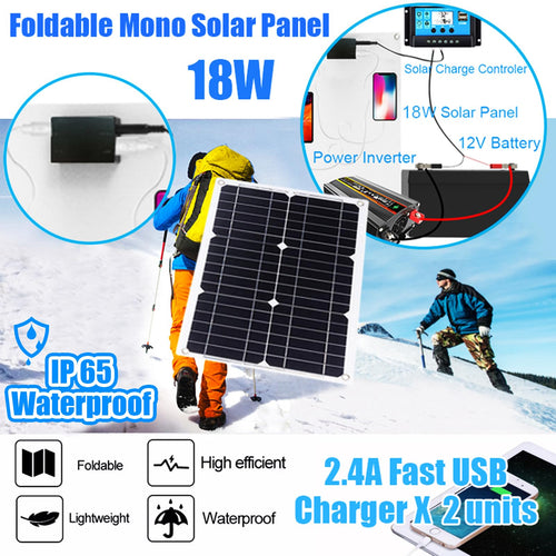 12V Off-Grid Solar Panel Kit with Inverter & Charge Controller A298