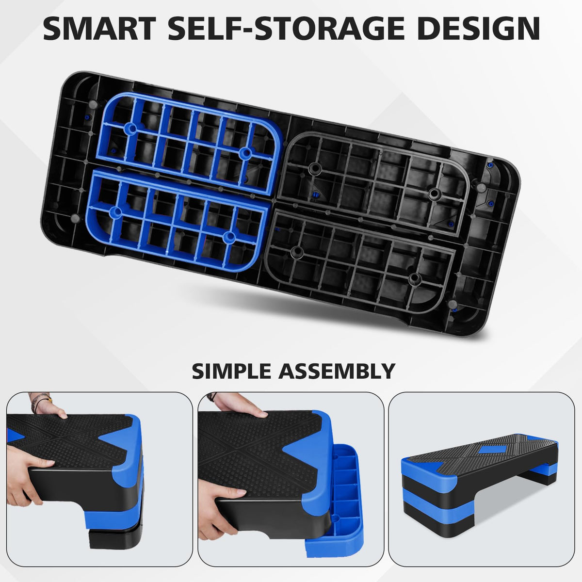 27" Adjustable Aerobic Step Platform with 4 Risers K9608