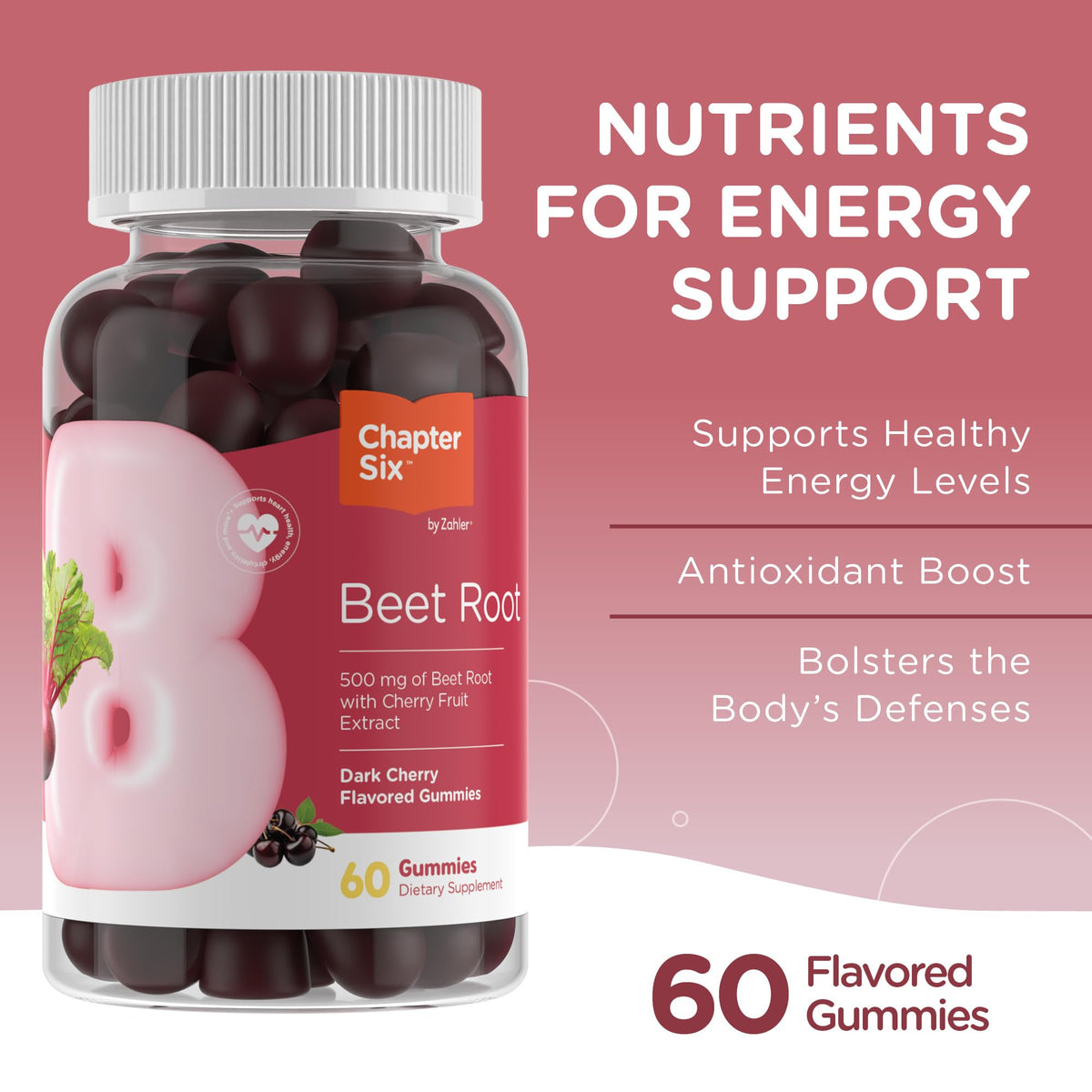 Beet Root 500 mg Cherry Gummies I641147