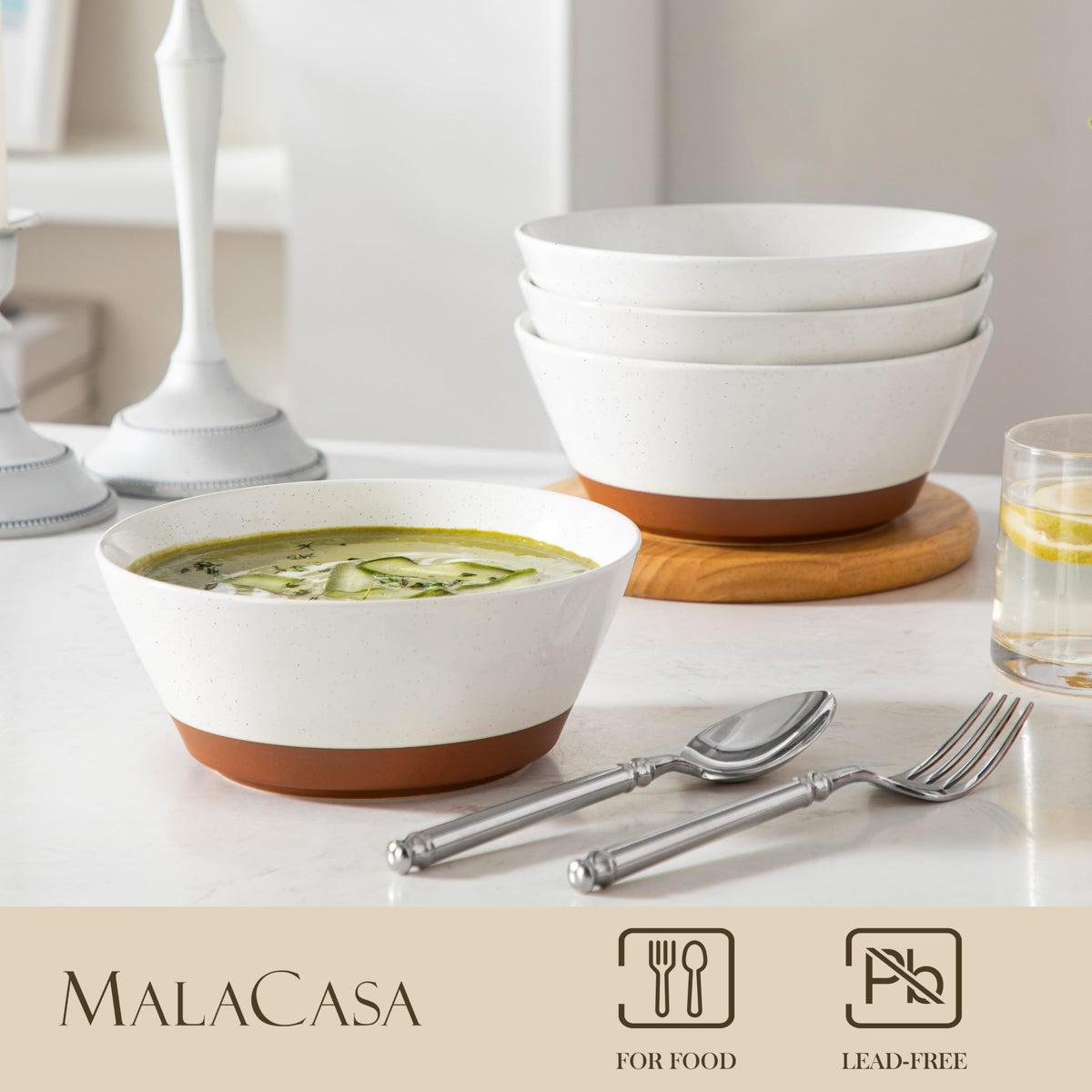 Ceramic Soup Bowls Set of 4 Z18141
