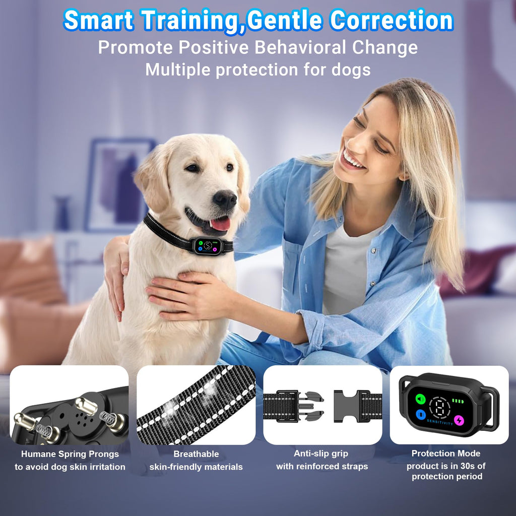 Dog Bark Collar with Remote Control, 2-in-1 Automatic & Manual Training Collar O603255